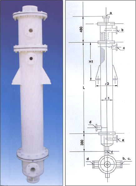 求購(gòu)吸收器 降膜吸收器價(jià)格，濟(jì)南廠家石墨改性聚丙烯吸收器性能