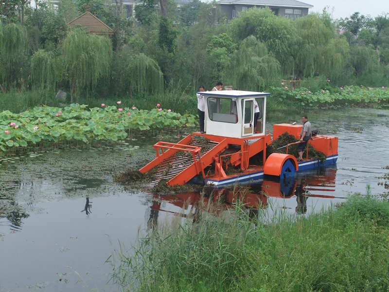 碼頭雜草清理船|水面垃圾收集船|垃圾清理運輸船